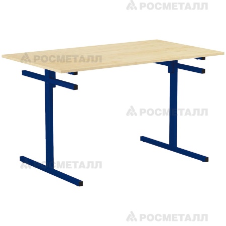 Стол для столовой 6-местный для скамеек ЛДСП/ПЛАСТИК Клен Синий 6