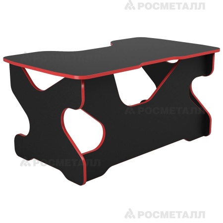 Компьютерный стол Ивент ЛДСП Красный/Черный