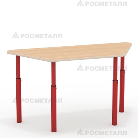 Стол трапециевидный, регулируемый по высоте ЛДСП Красный Красный 0-3