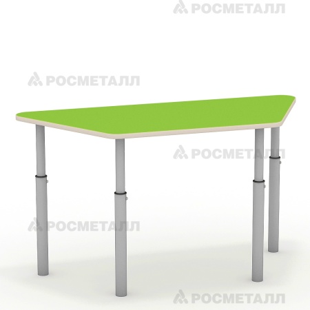 Стол трапециевидный, регулируемый по высоте ЛДСП Зеленый Серый 0-3