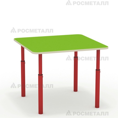 Стол квадратный, регулируемый по высоте ЛДСП Зеленый Синий 0-3