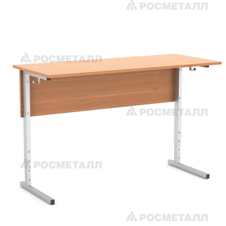 Стол ученический регулируемый 2-местный ЛДСП Ольха Серый 2-4 Эргономика Корзина