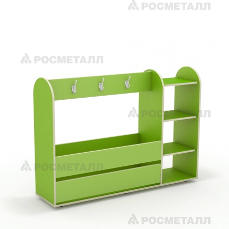 Уголок спортинвентаря (Подставка для игрушек П10) ЛДСП Зеленый