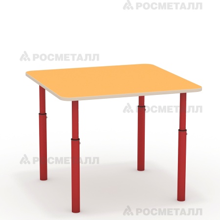 Стол квадратный, регулируемый по высоте ЛДСП Манго Красный 0-3