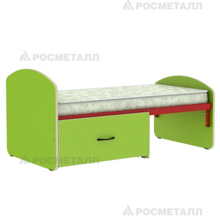 Кровать раздвижная с выдвижным ящиком ЛДСП Зеленый