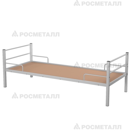 Кровать металлическая Серый