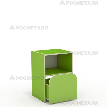 Секция 2-ярусная с выкатным ящиком стенки «Антошка» ЛДСП Зеленый