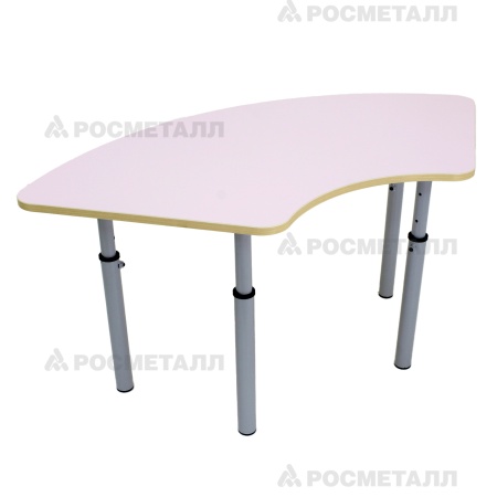 Стол "Радуга" ЛДСП Розовый Серый 0-3