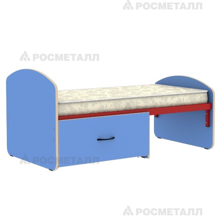 Кровать раздвижная с выдвижным ящиком ЛДСП Синий