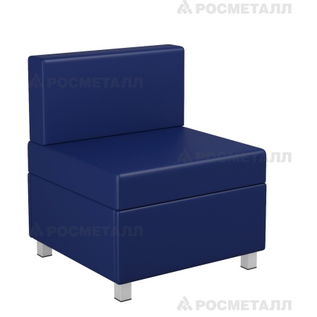 Кресло модульное на металлокаркасе  Синий