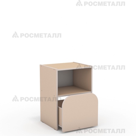 Секция 2-ярусная с выкатным ящиком стенки «Антошка» ЛДСП Кремовый