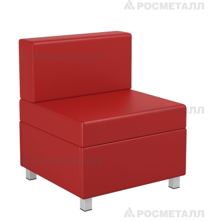 Кресло модульное на металлокаркасе  Красный