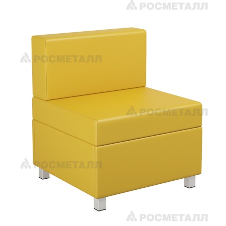 Кресло модульное на металлокаркасе  Желтый