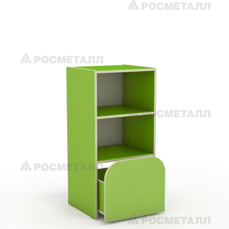 Секция 3-ярусная с выкатным ящиком стенки «Антошка» ЛДСП Зеленый